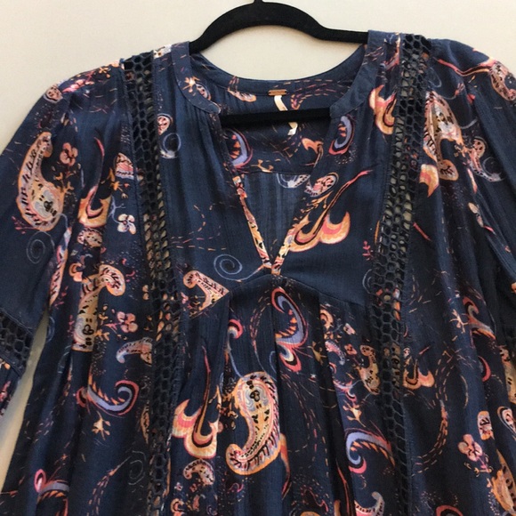š¼HOST PICKš¼Free People Just The Two of Us Paisley Tunic/Dress - Picture 6 of 13